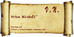 Vrba Niobé névjegykártya
